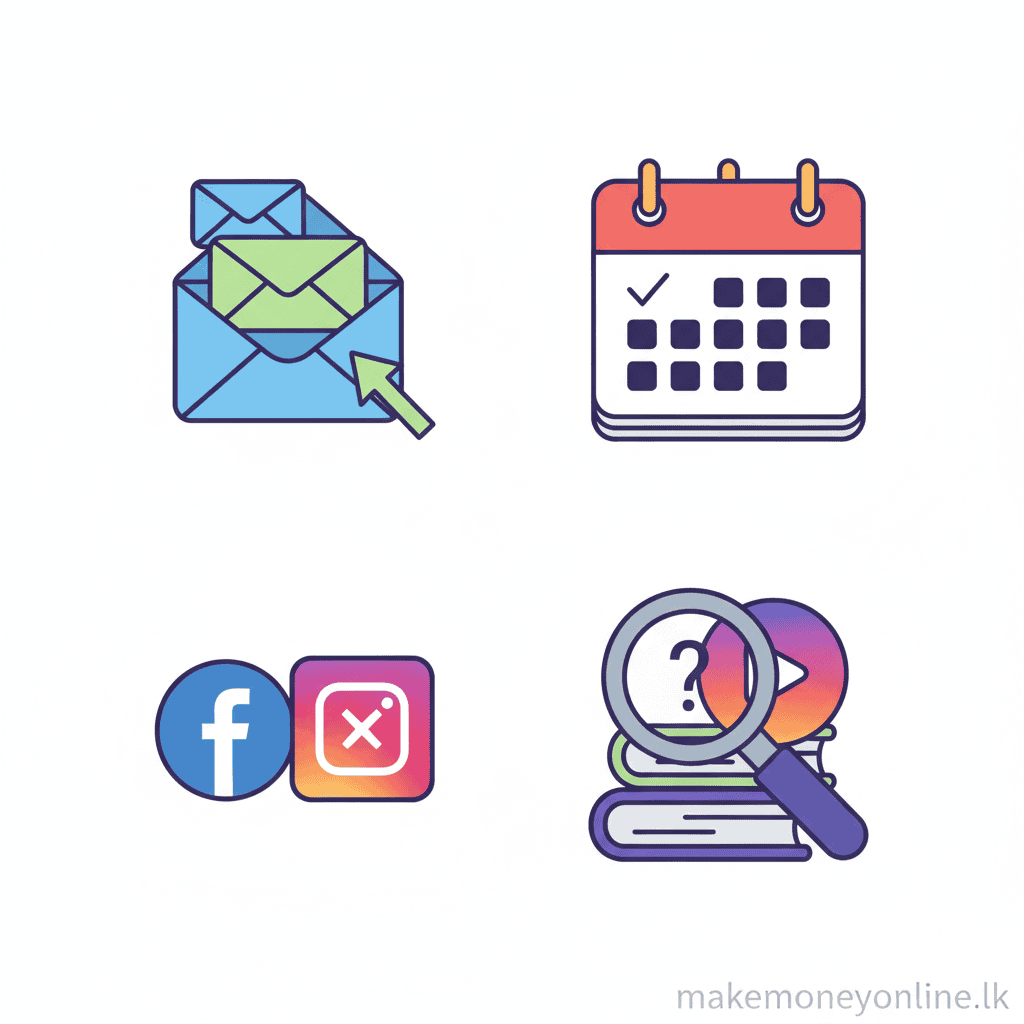 Virtual Assistant Work in Sri Lanka: Earn LKR 60,000+ Monthly (2026 Guide) Virtual assistant services in Sri Lanka including email management, social media scheduling, and research