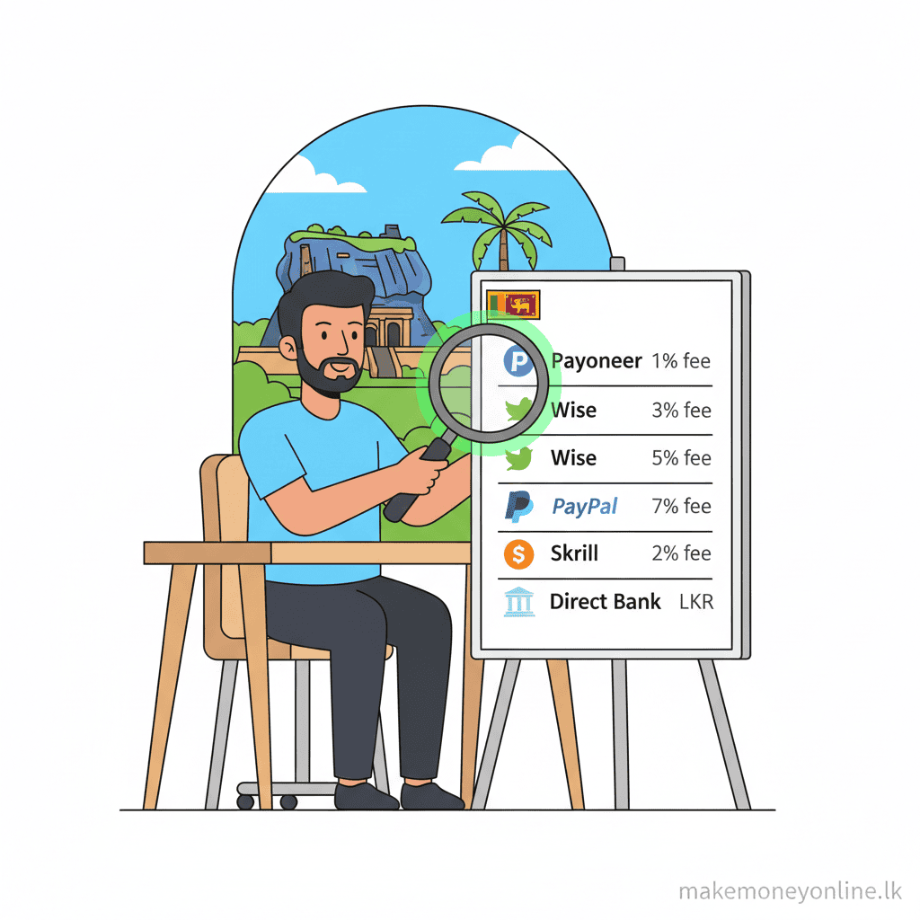 How to Withdraw Online Money in Sri Lanka: Complete Payment Guide (2026) Payment Methods Comparison Sri Lanka - How to Withdraw Online Earnings in Sri Lanka: Complete Payment Guide (2026)